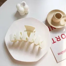 Large Claw Clip - Zig Zag - Beige