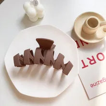 Large Claw Clip - Zig Zag - Coffee