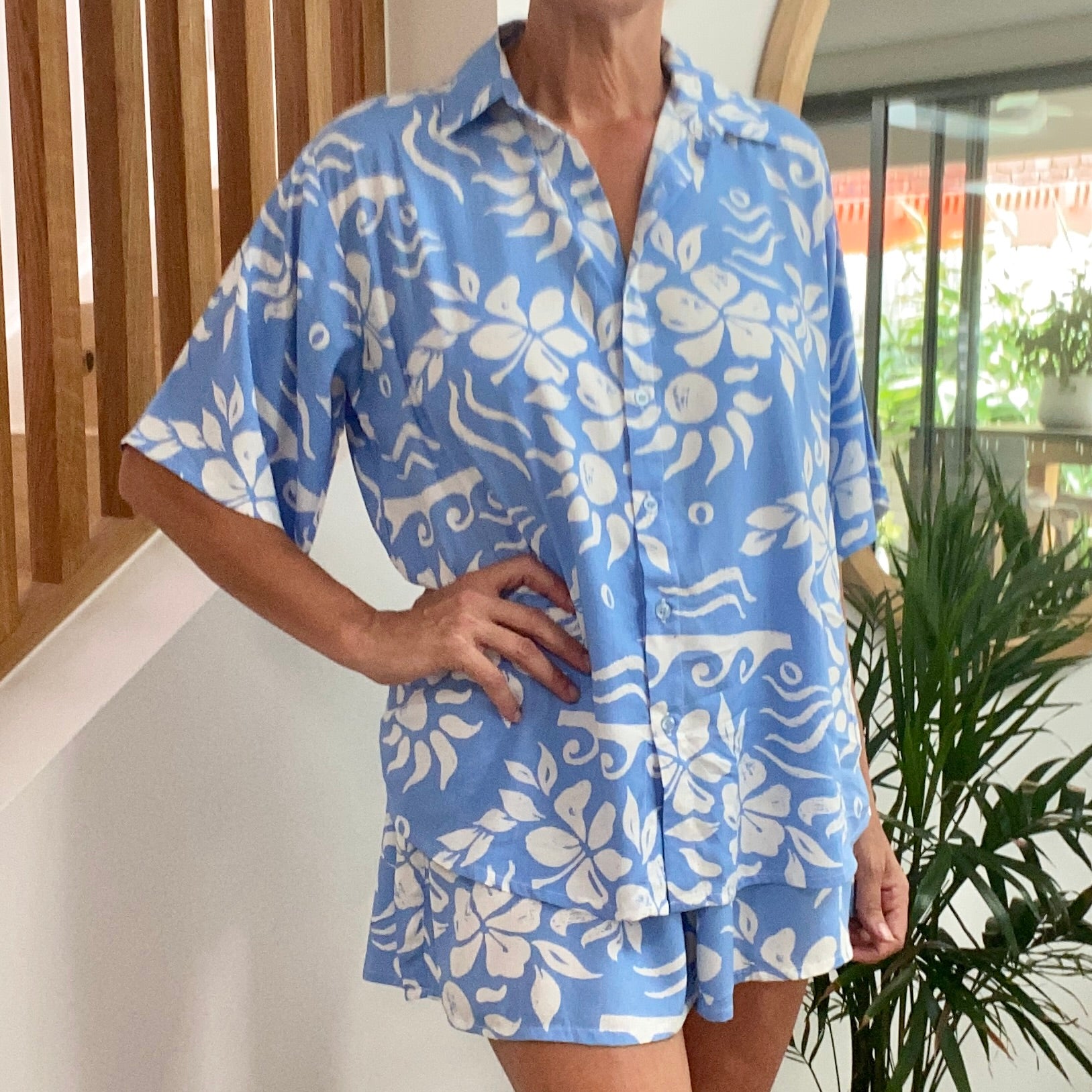 Macy Shorts - Blue Print