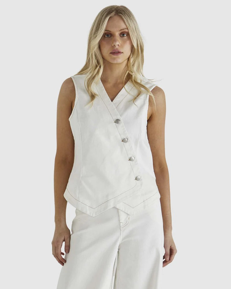 Marza Vest - Bone Wash