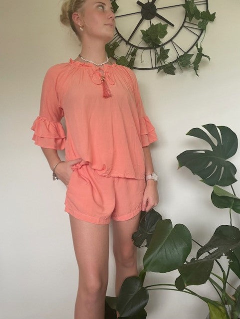 Bailey Coral Shorts | Coral Bailey Shorts | Beach Shakk Rainbow Beach