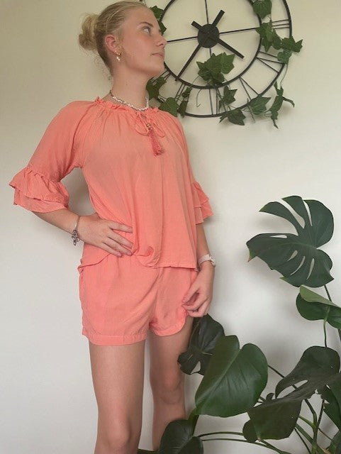 Bailey Coral Shorts | Coral Bailey Shorts | Beach Shakk Rainbow Beach
