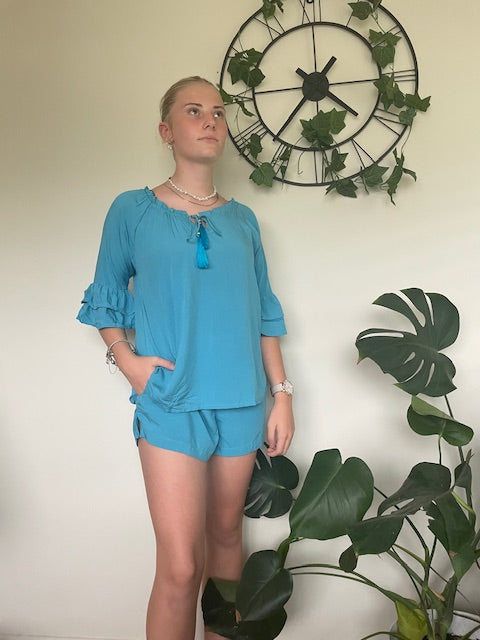 Bailey Blue Shorts | Blue Bailey Shorts | Beach Shakk Rainbow Beach