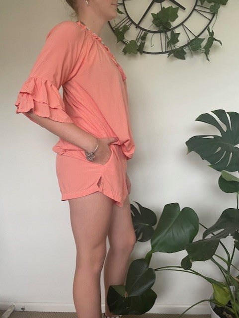 Bailey Coral Shorts | Coral Bailey Shorts | Beach Shakk Rainbow Beach