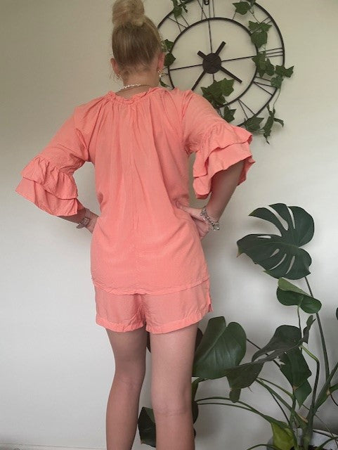 Bailey Coral Shorts | Coral Bailey Shorts | Beach Shakk Rainbow Beach