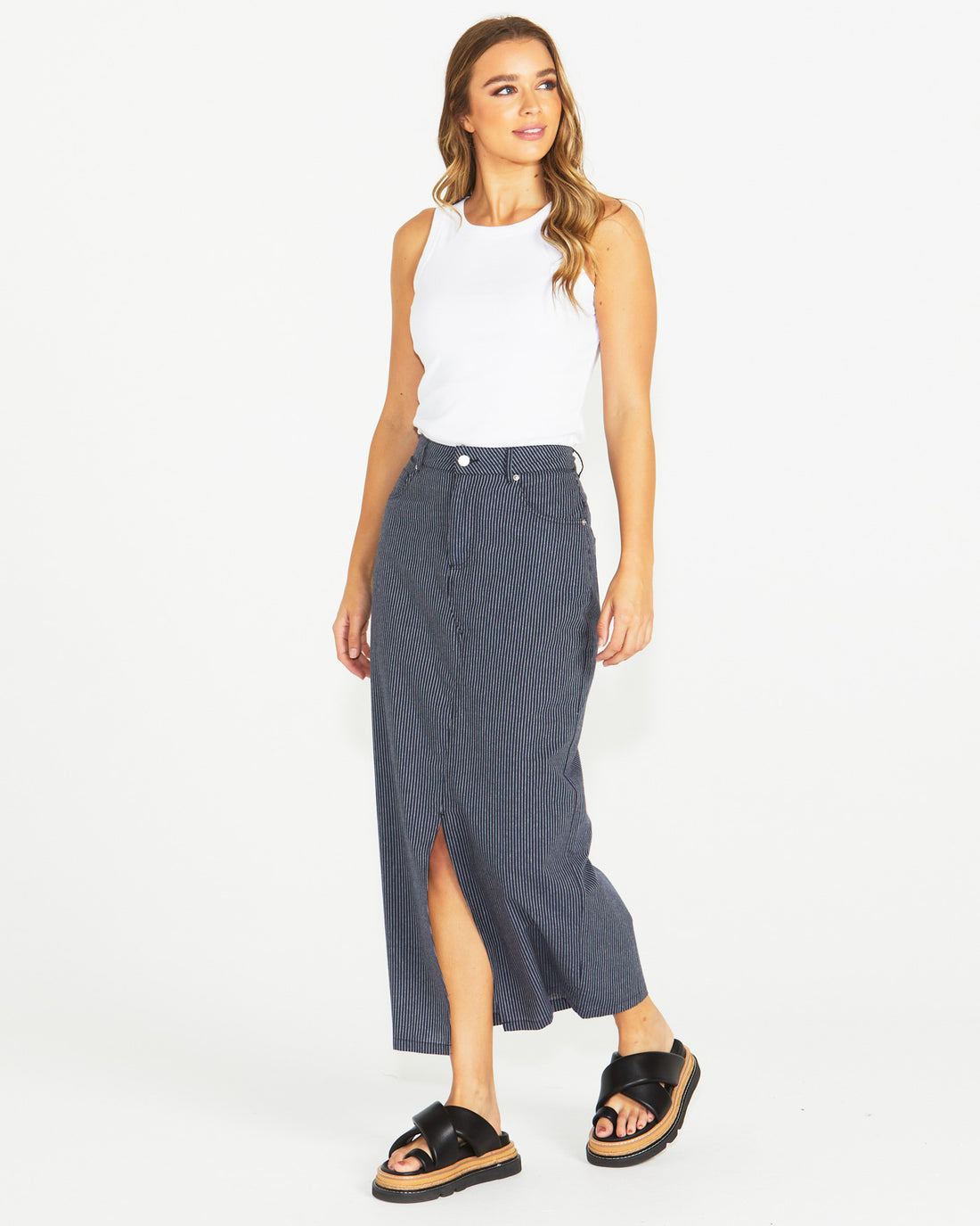 Noah Rib Tank - White