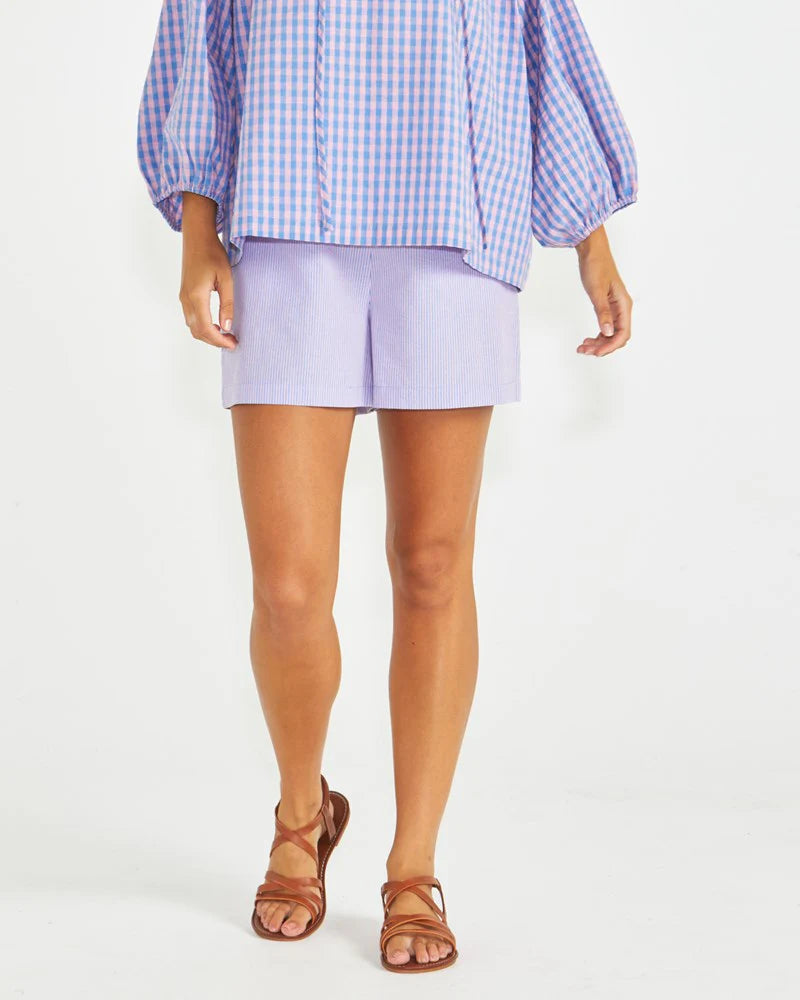 Phillipa Shorts - Blue Pink Stripe