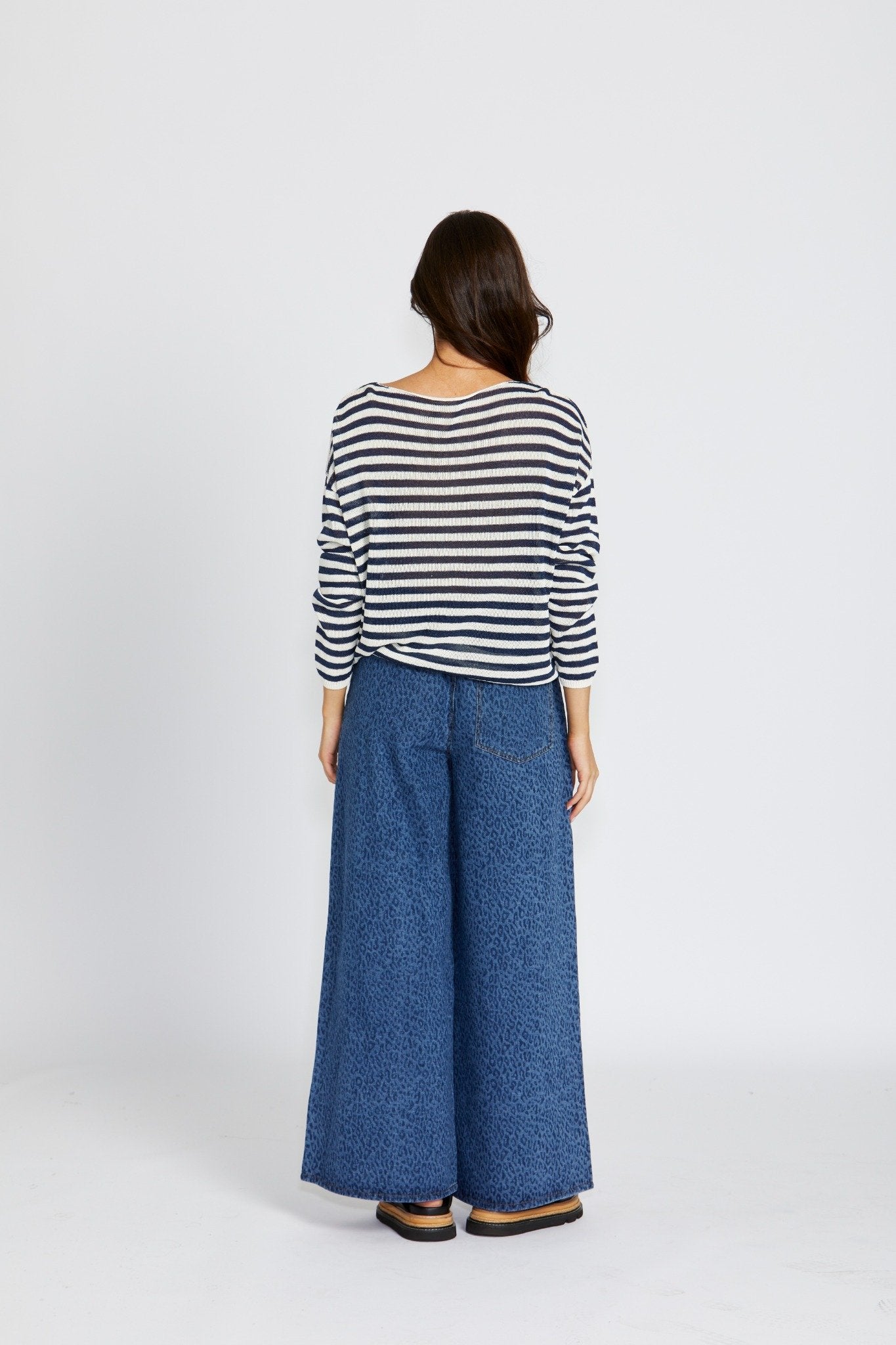 Saffron Knit - Navy Stripe