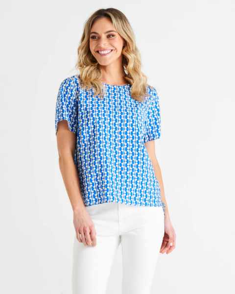 Betty Basics-Sangria Top-Foxy Blue-BB8195
