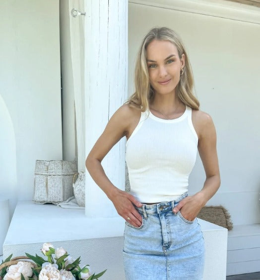 Stephanee Tank - White