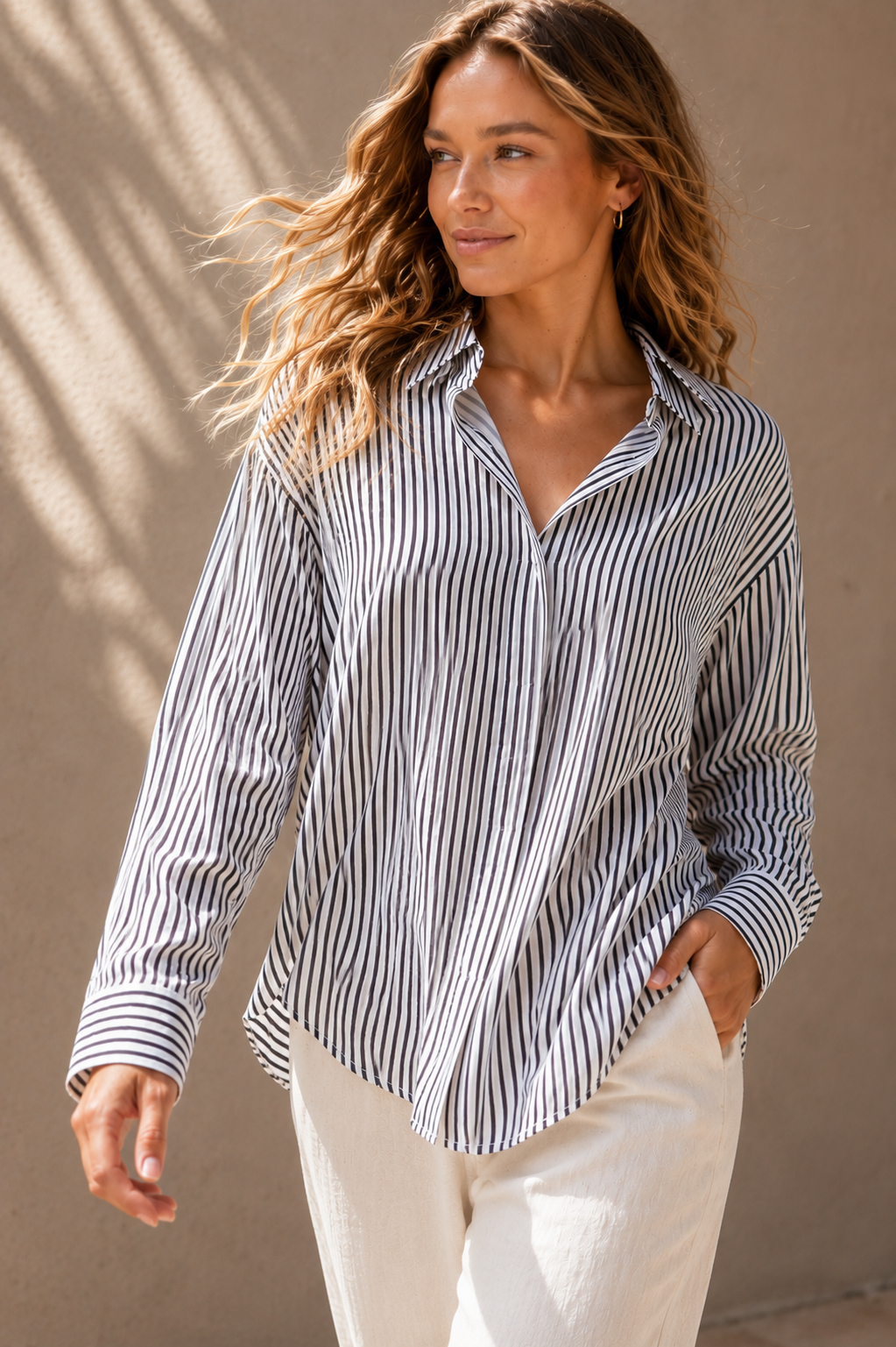 Theo Oversized Shirt - Stripe