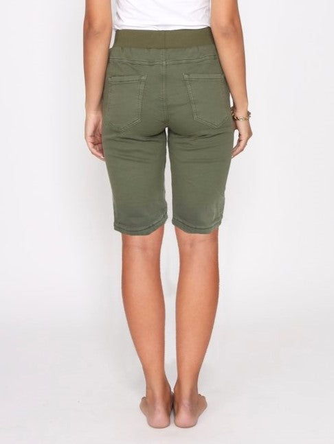 Riley Denim Shorts - Khaki