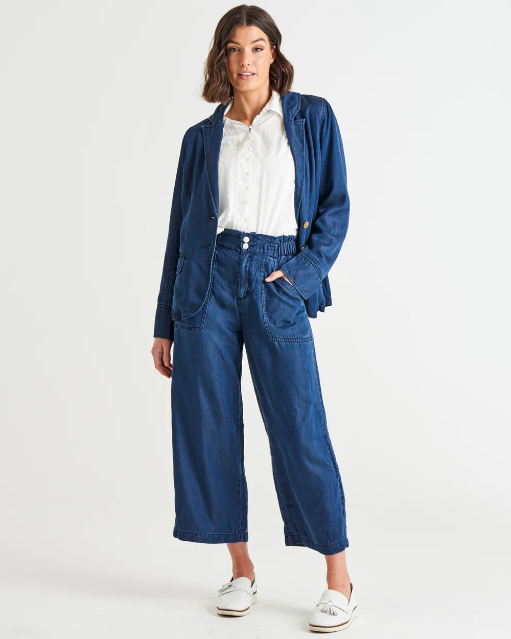 Lexton Mid-High Rise Pant - Dark Rinse