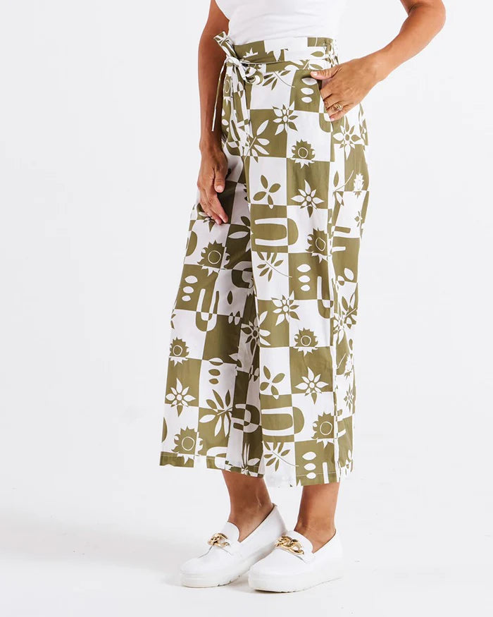 Cabo Crop Pant - Geo Floral