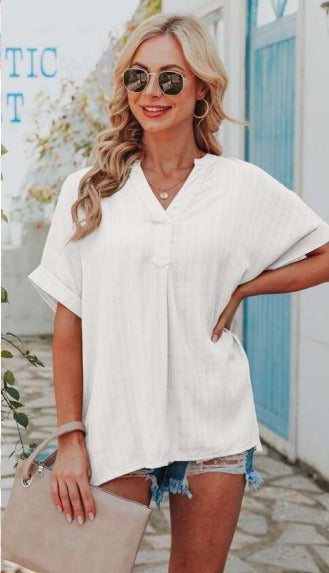 Sheer short sleeve shirt
