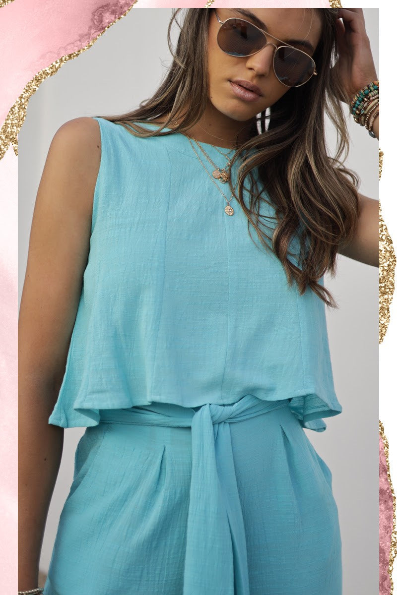 Sleeveless Top - Blue