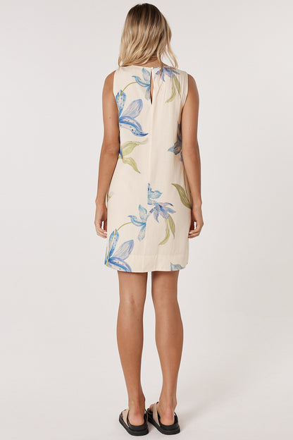 Anthea Shift Dress - White Floral