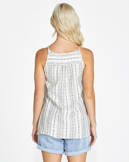 Riley Tie Front Cami - Mono Stripe