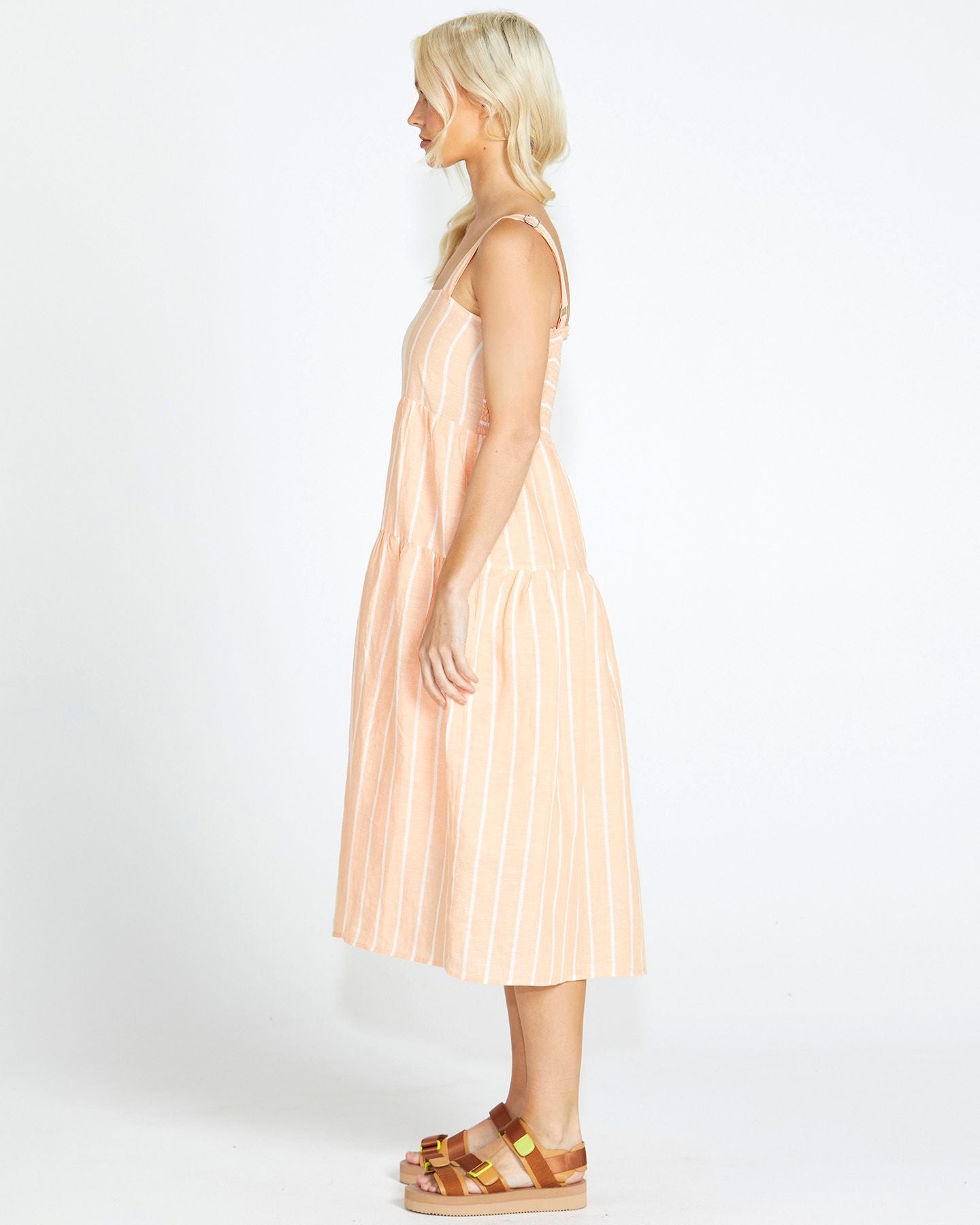 Lydia Shirred Back Midi Dress