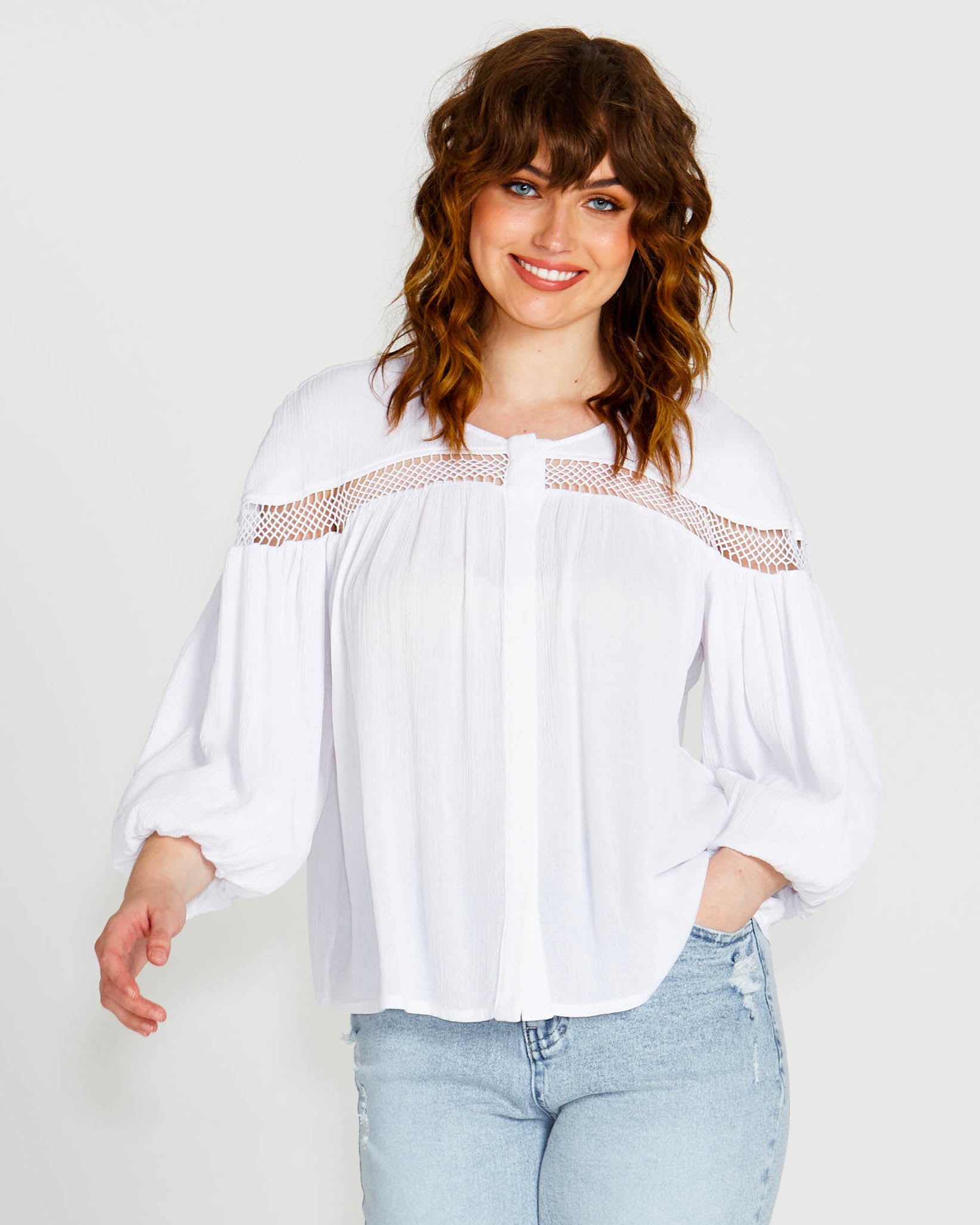 Rava Boho Top - White – Beach Shakk Rainbow Beach
