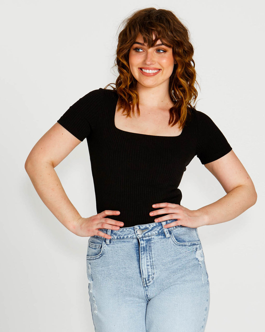 Aubrey Black Top | Black Aubrey Top | Beach Shakk Rainbow Beach