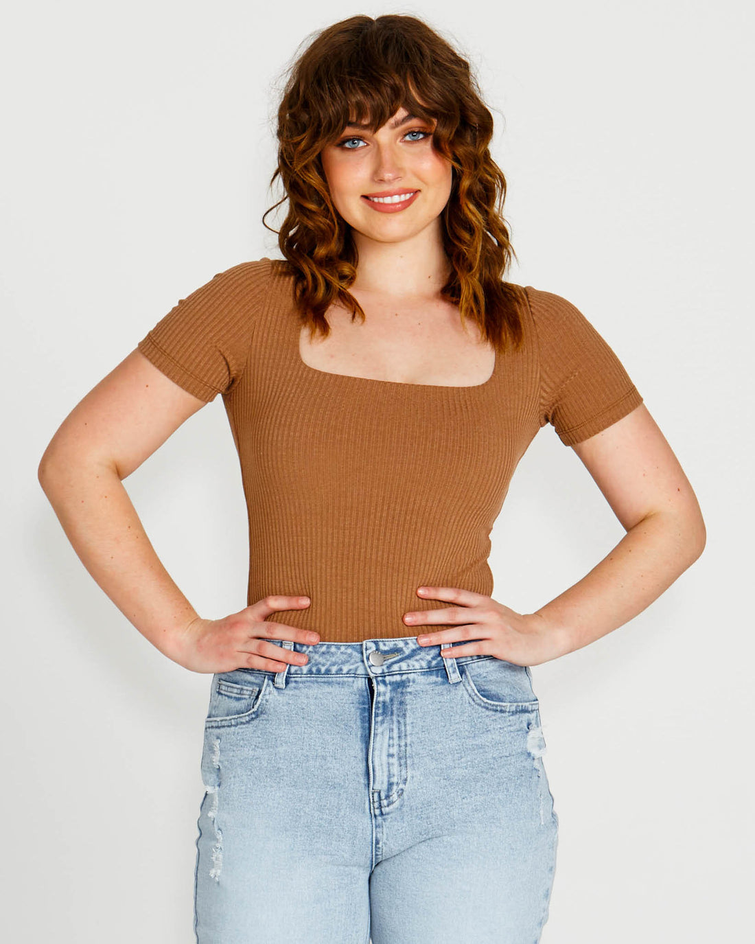 Aubrey Brown Top | Brown Aubrey Top | Beach Shakk Rainbow Beach