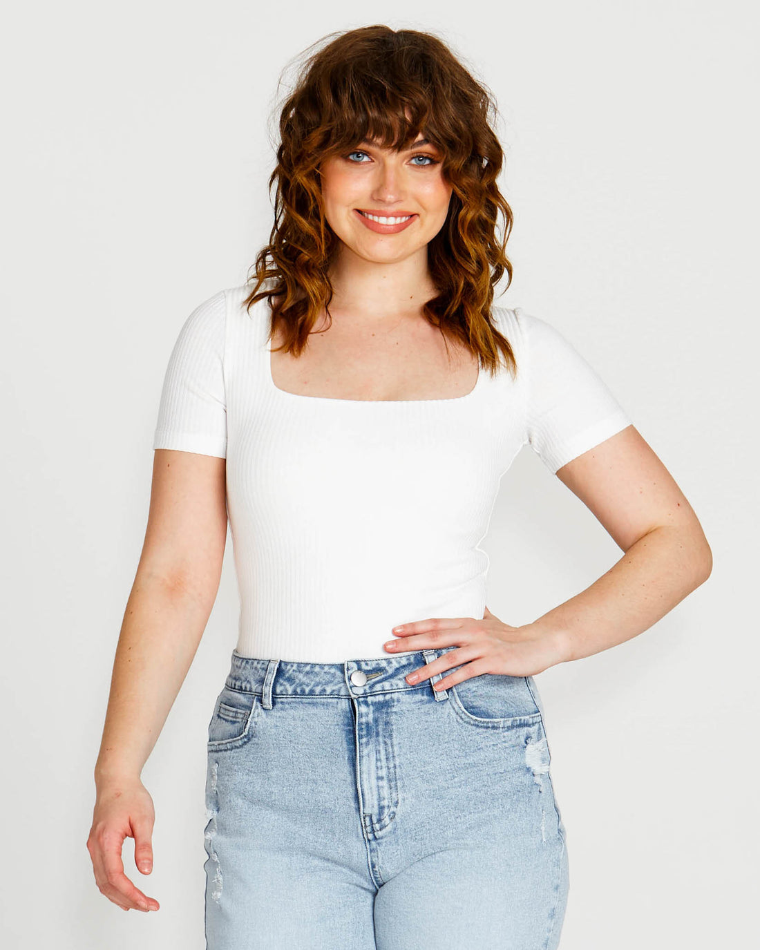 Aubrey White Top | White Aubrey Top | Beach Shakk Rainbow Beach