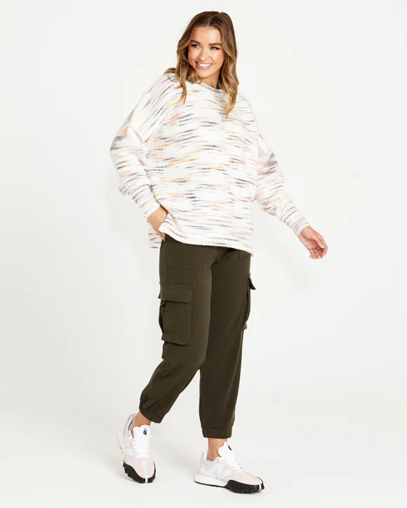 Pepper Oversized Jumper - Rainbow Marle
