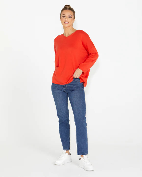 Angelina Reversible Knit - Red