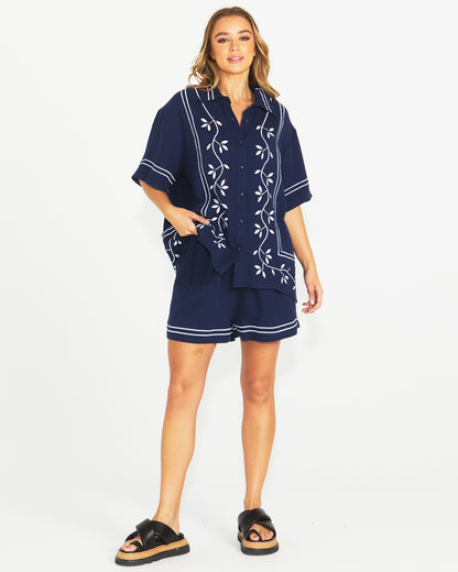 Jayden SS Shirt - Navy