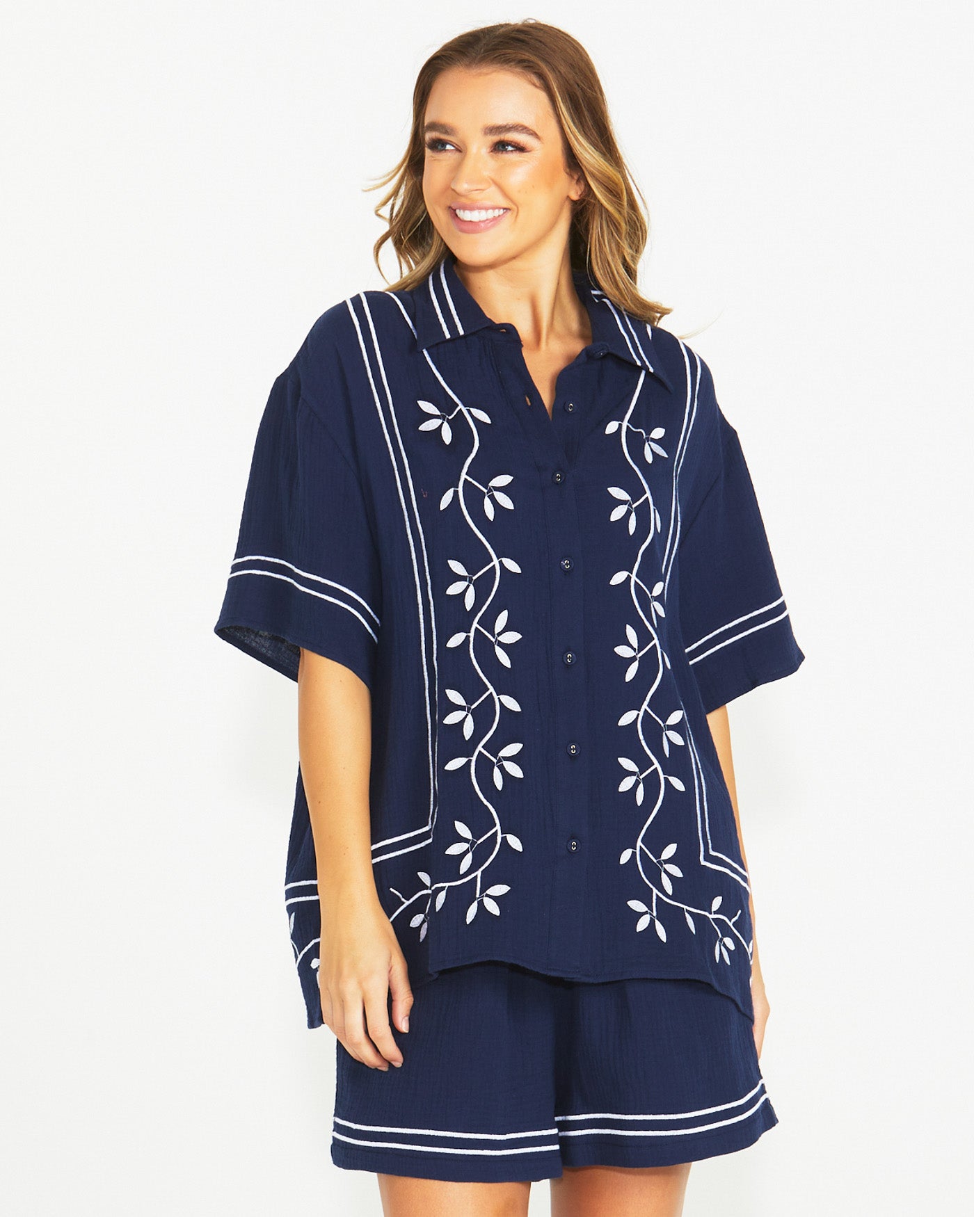 Jayden SS Shirt - Navy