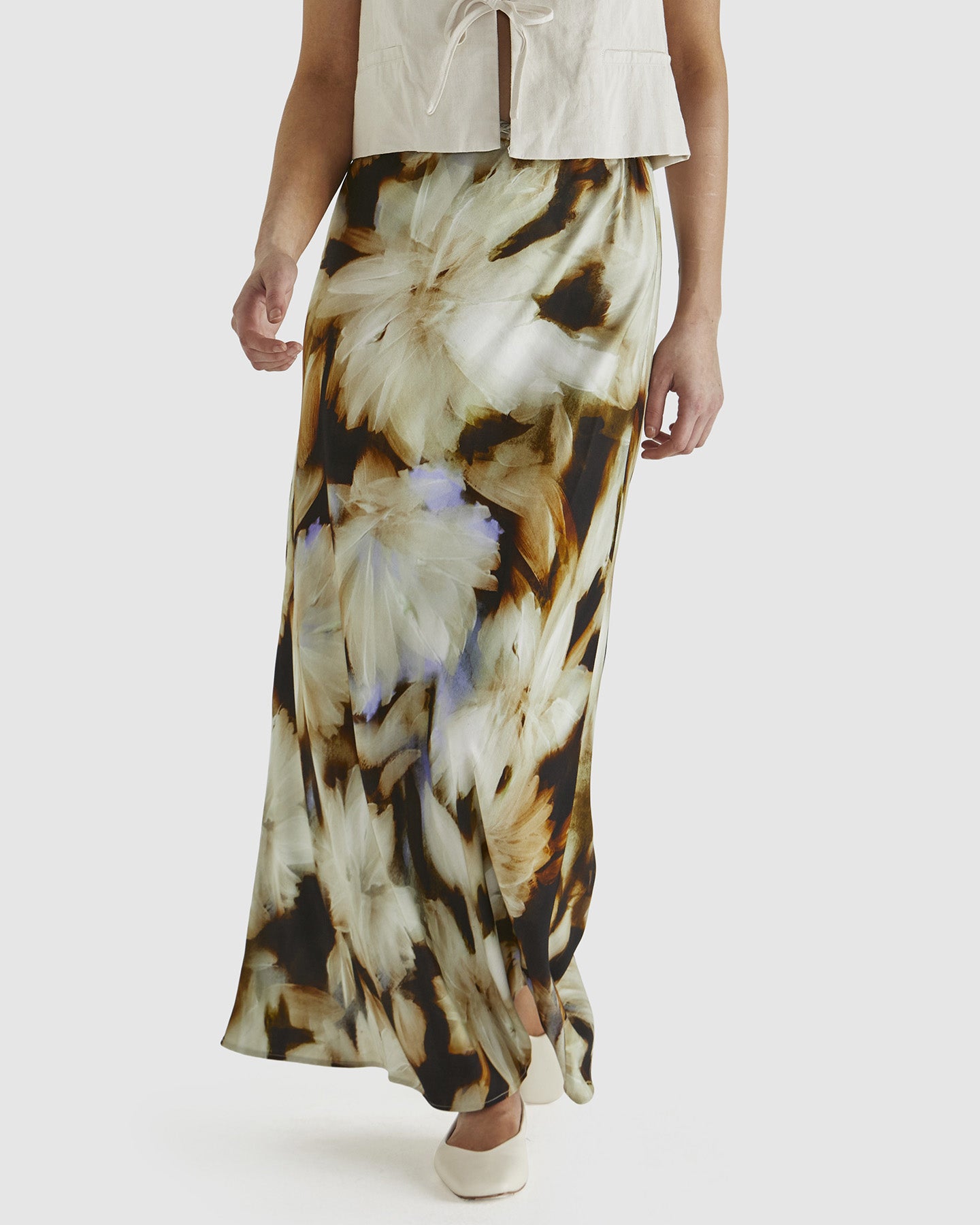 Carmine Skirt - Blurred Floral