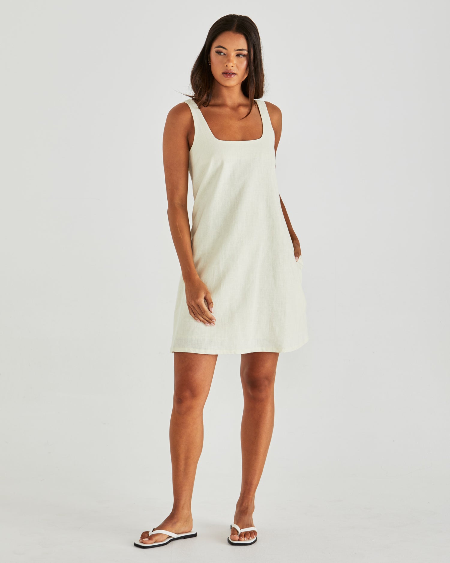 Vienna Mini Shift Dress - Butter Yellow