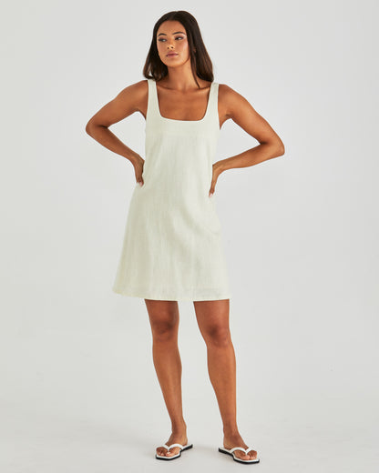 Vienna Mini Shift Dress - Butter Yellow