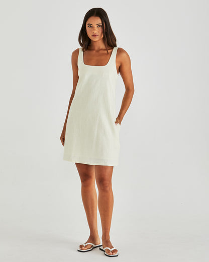 Vienna Mini Shift Dress - Butter Yellow