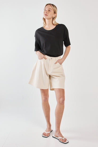 Sabine Denim Shorts - Parchment Wash