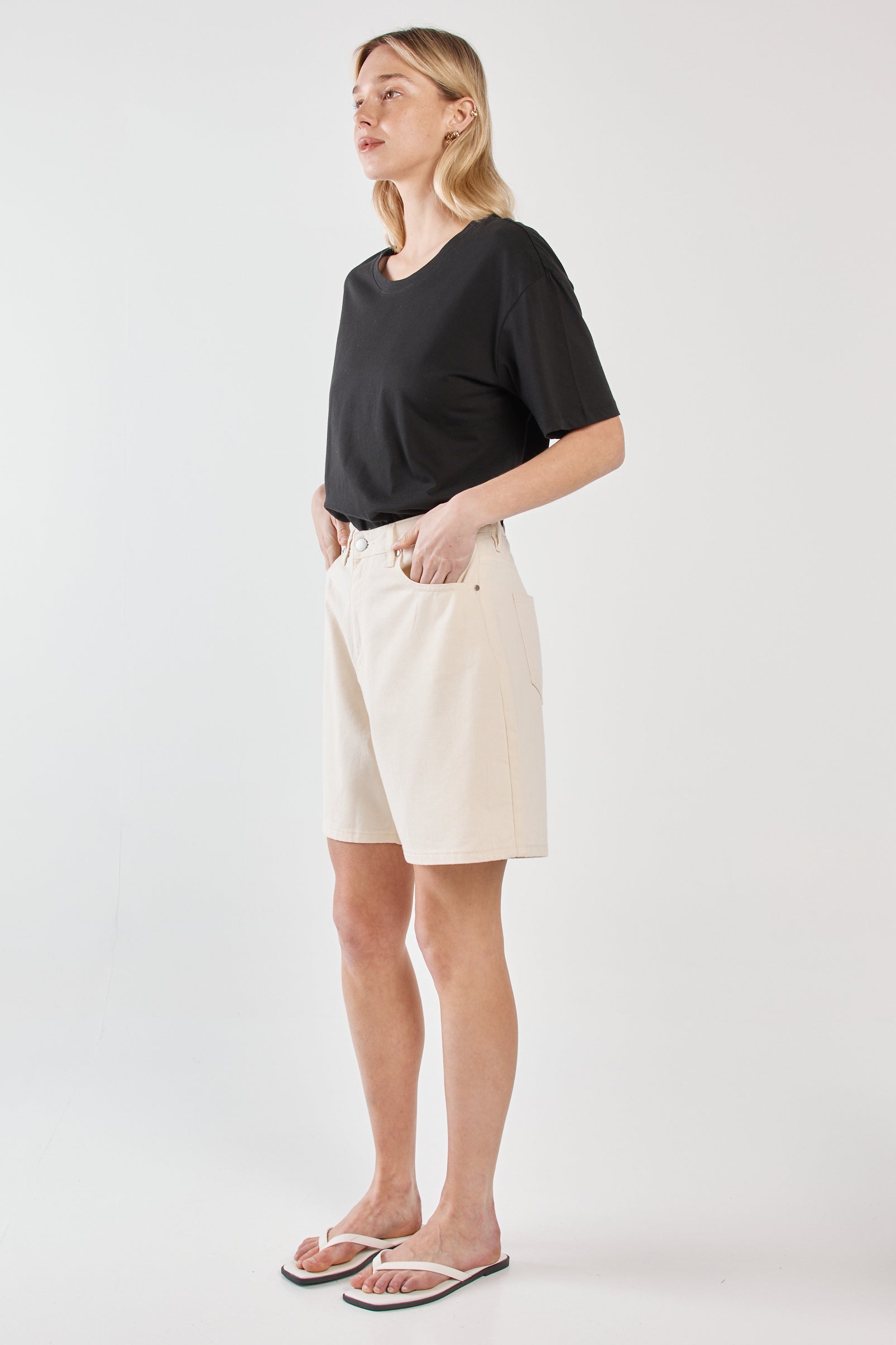 Sabine Denim Shorts - Parchment Wash