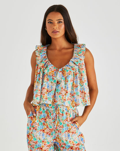 Panna Ruffled Neck Tank