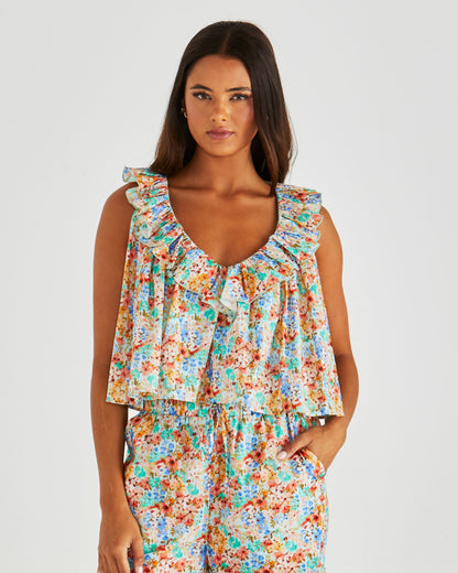 Panna Ruffled Neck Tank