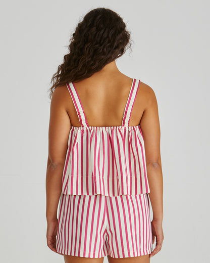 Henri Baby Doll Top - Pink Stripe