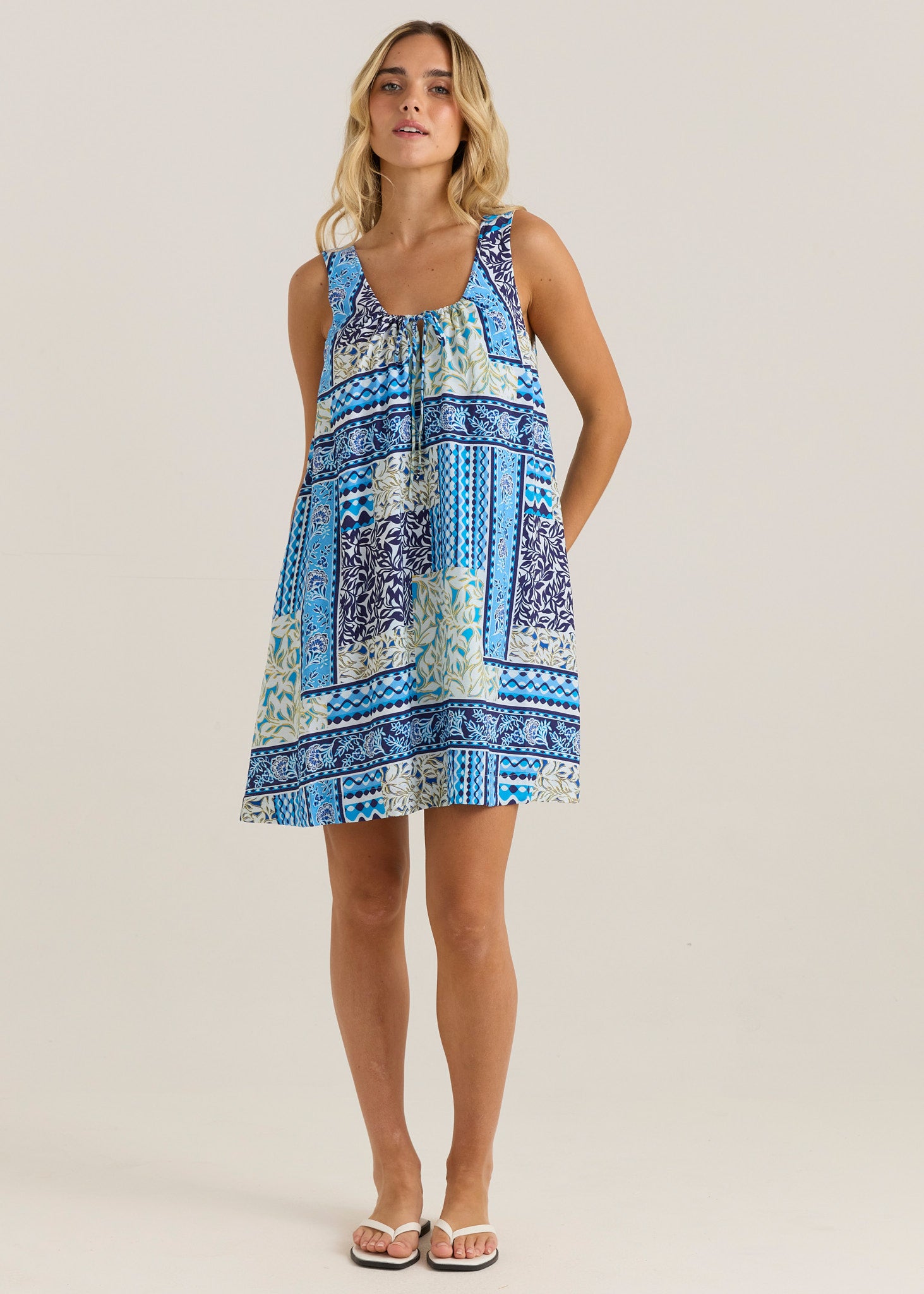 Isra Shift Dress - Sea Meadow