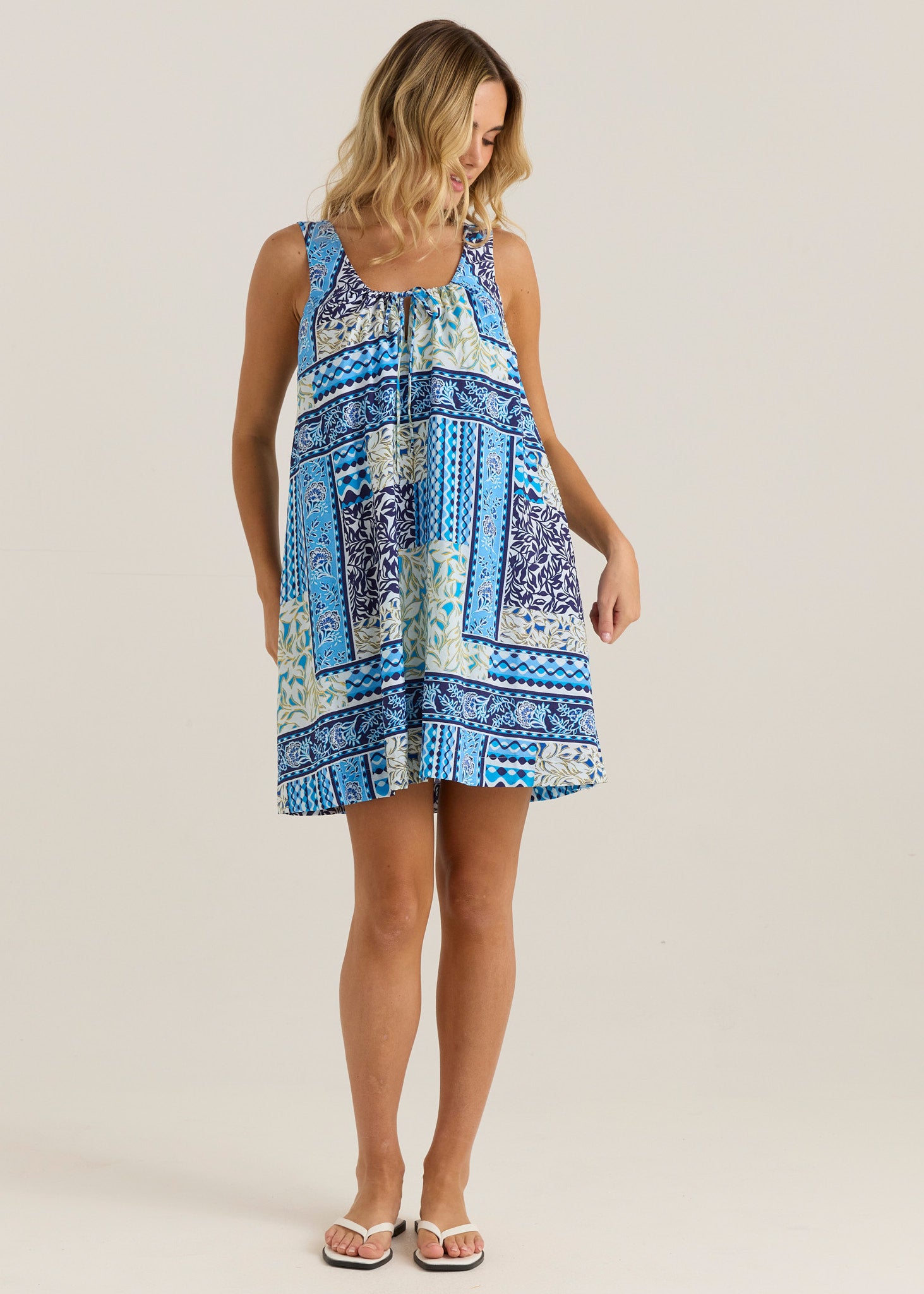 Isra Shift Dress - Sea Meadow