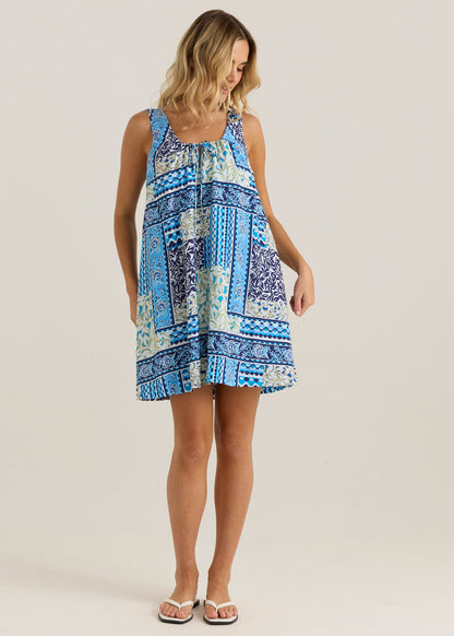 Isra Shift Dress - Sea Meadow