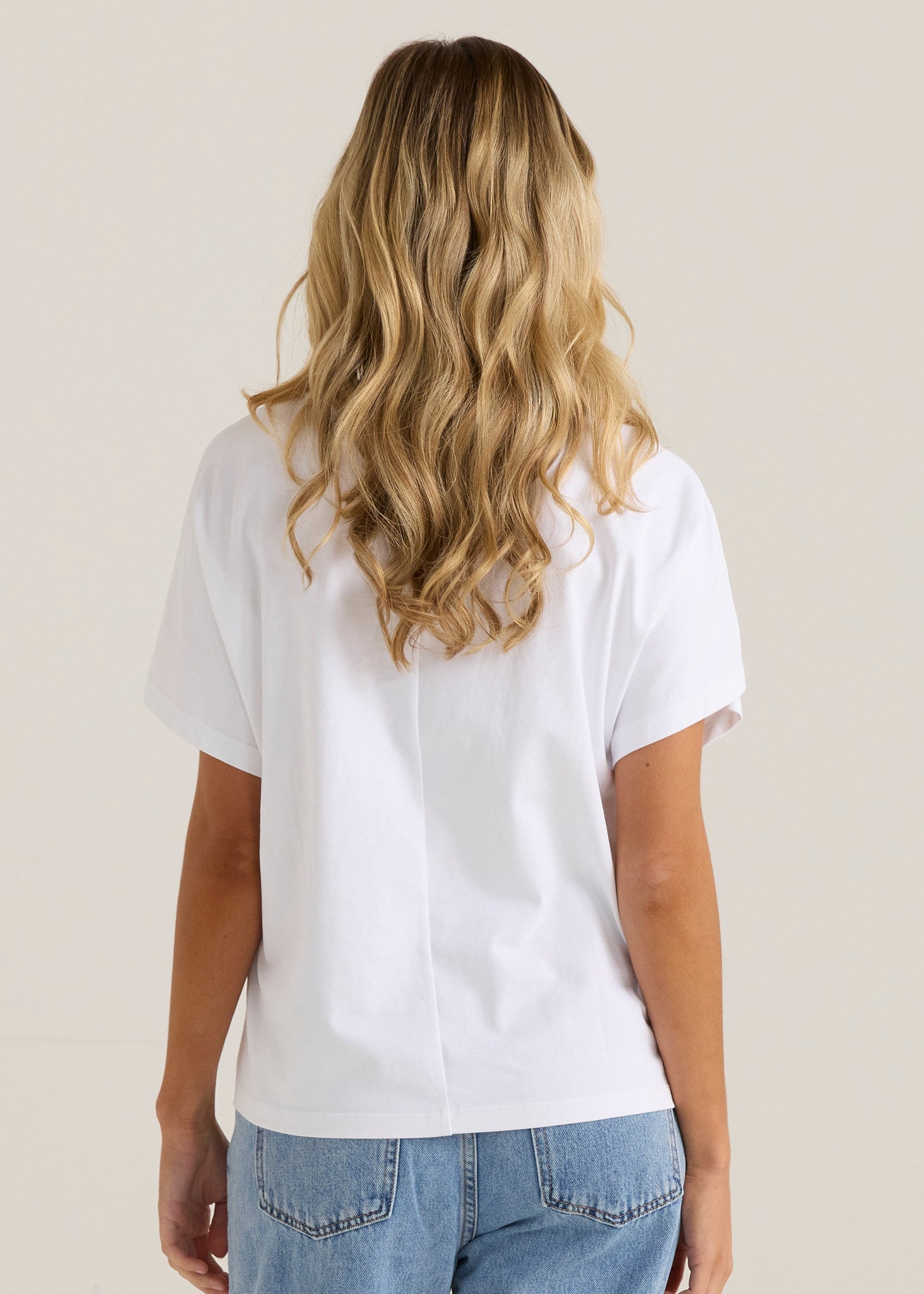 Mira Crochet Tee - White