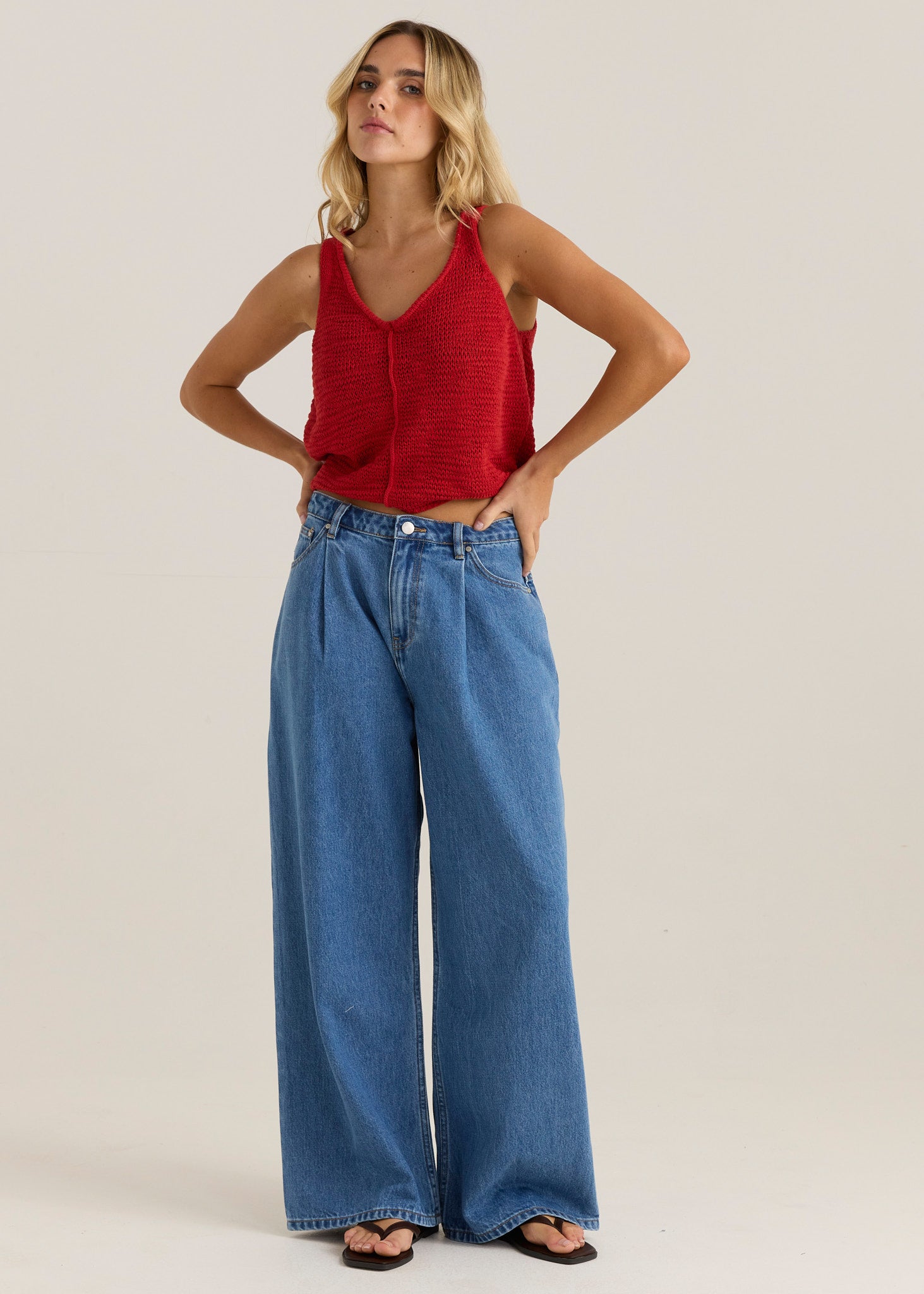 Penn Knit Top - Rust Red