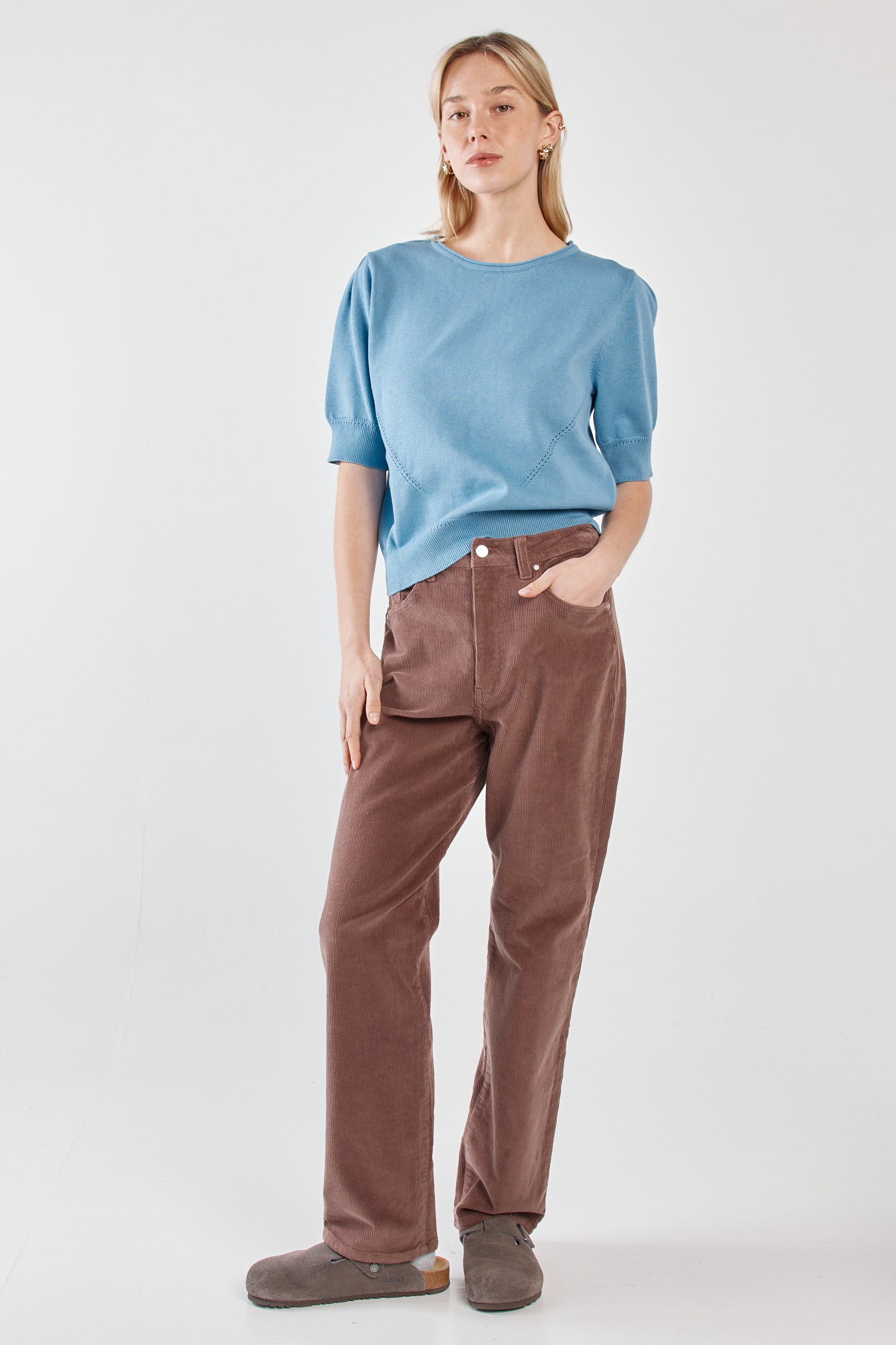 Parco Cord Straight Jean - Mushroom Brown