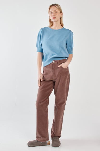 Parco Cord Straight Jean - Mushroom Brown