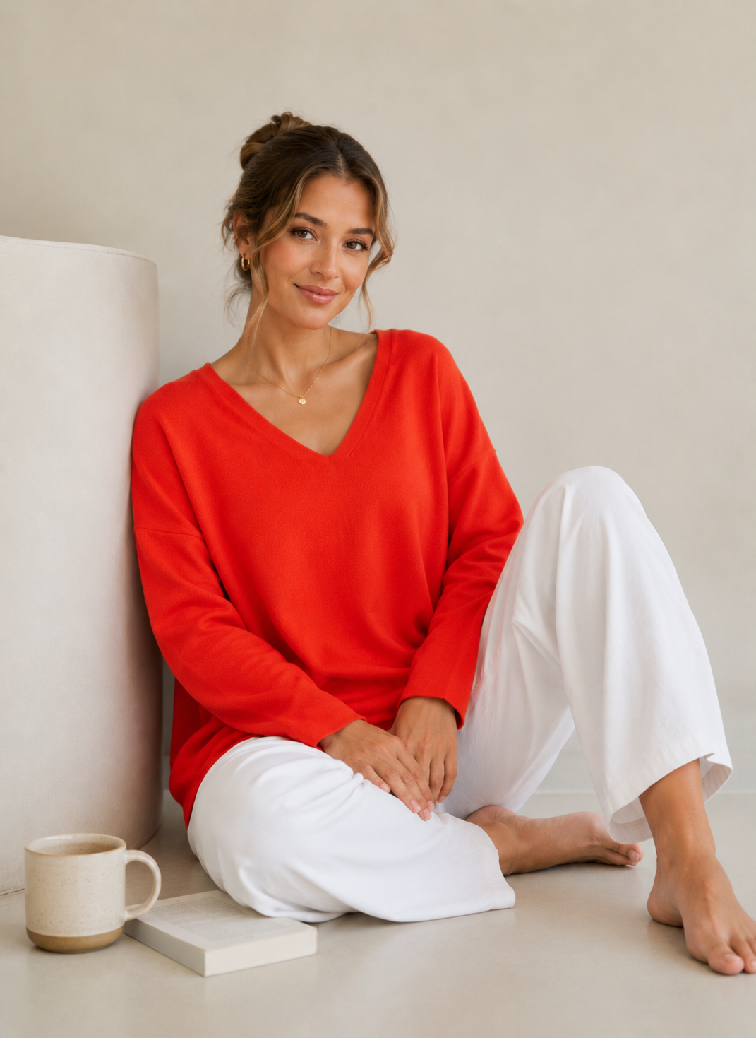 Angelina Reversible Knit - Red