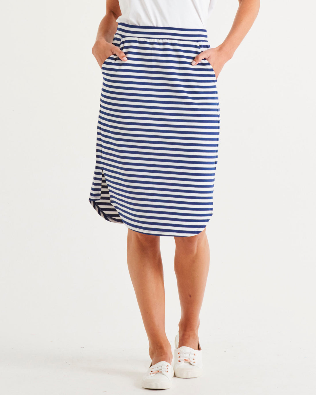 Evie Skirt - Ocean Stripe