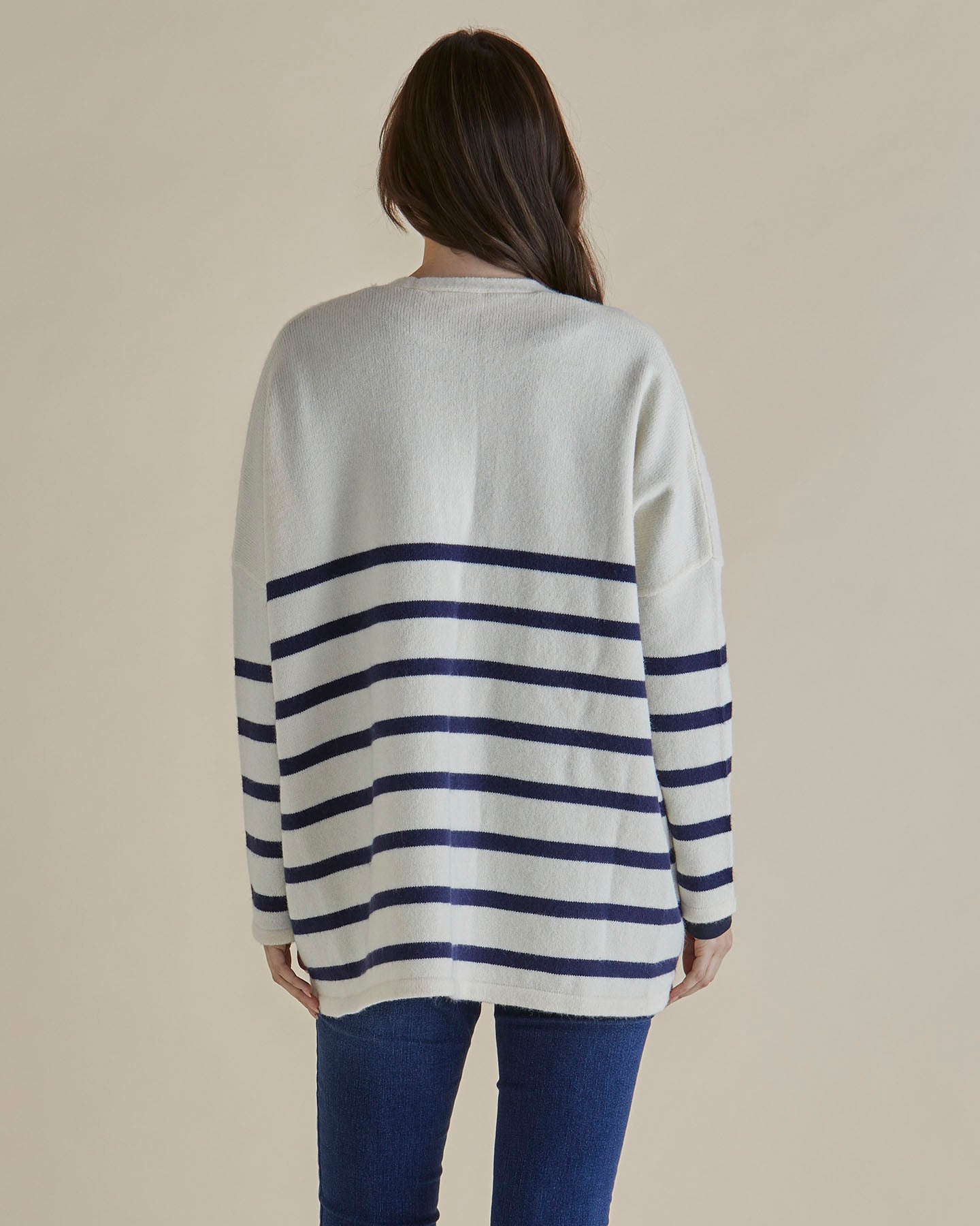 Emy Cardigan - Blue/White Stripe